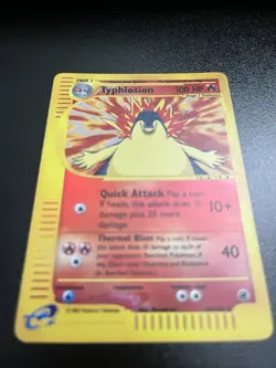 Typhlosion 64/165 Expedition Base Set Reverse Holo Rare Pokemon Card LP - Image 3