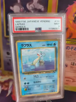 Pokemon Card Japanese Vending expansion sheet 1998 glossy PSA 9 Lapras - Image 1