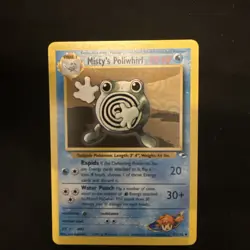 Pokemon Card Misty's Poliwhirl Gym Heroes Uncommon 53/132 LP - Image 1