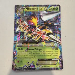 The Pokemon Company M Beedrill EX Jumbo Promo Holo Card XY158 Mega 200HP - Image 1