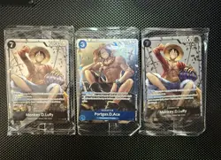 P-075 Monkey.D.Luffy Promo Card TS-02 Tin Set 02 ENGLISH SEALED Portgas. D. Ace - Image 1