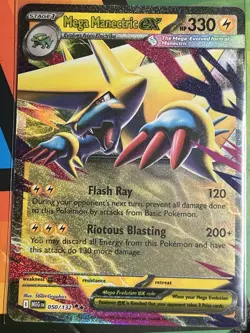 Mega Manectric EX 050/132 Mega Evolution Holo Rare Pokemon Card NM x1 - Image 1