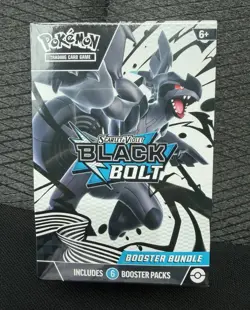 BLACK BOLT Pokemon cards TCG Scarlet & Violet Booster Bundle NEW Sealed 6 packs - Image 1