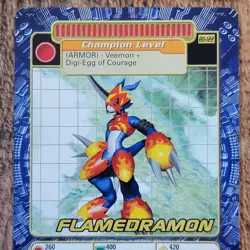 Flamedramon BO-122 Digimon 2000 Bandai Digi Battle Trading Card Series 3 Dragon - Image 1