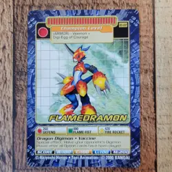 Flamedramon BO-122 Digimon 2000 Bandai Digi Battle Trading Card Series 3 Dragon - Image 2
