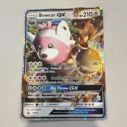 Pokemon Bewear GX Promo Jumbo Oversized Holo Card SM34 - Image 1