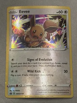Eevee SWSH118 SWSH: Sword & Shield Black Star Promo Cards Holo 2021 NM - Image 1