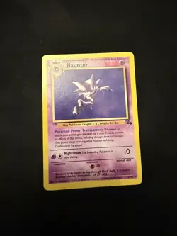 Pokemon Card Haunter 21/62 Fossil Set Non Holo Rare WOTC LP EXCELLENT - Image 1