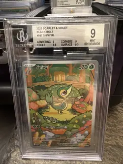 Pokemon TCG Snivy IR Black Bolt English Holo Card 087/086 - Image 1