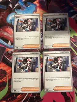 4x Hilda 084/086 Pokemon TCG White Flare Uncommon Cards - NM Playset - Image 1