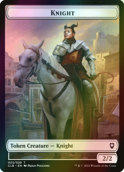 MTG Knight Foil ** Battle for Baldur's Gate Tokens ** English (NM) - Image 1