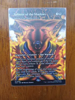 Splinter of the Shadows - Ashcoat of the Shadow Swarm (Borderless) TMNT MTG - Image 1