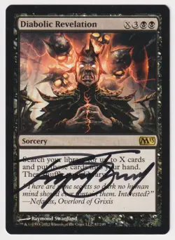 Signed Diabolic Revelation MP Magic 2013 M13 Artist Raymond Swanland MTG Rare! - Image 1