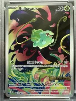 Pokemon Mega Evolutions Bulbasaur 133/132 Enhanced Topper Promo Stamped PSA 10 - Image 2