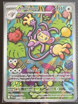 Pokemon Ambipom: Me02 Phantasmal Flames 107/094 Illustration Rare Holo HP 110 - Image 1