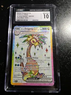Alolan Exeggutor ex 225/191 Surging Sparks Pokemon CGC 10 (HEAVILY SCUFFED SLAB) - Image 1