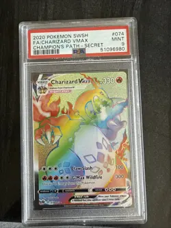 PSA 9 CHARIZARD VMAX RAINBOW 074/073 - POKEMON CHAMPION'S PATH 2020 - Image 3