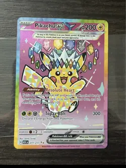 Pokemon TCG Pikachu ex 277/217 Ascended Heroes Special Illustration Rare NM SIR - Image 1