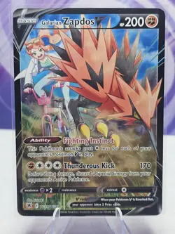 Galarian Zapdos V TG19/TG30 Astral Radiance Trainer Gallery Pokemon TCG - Image 1