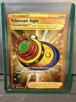 Telescopic Sight Pokemon TCG 203/185 Vivid Voltage Secret Rare Full Art Holo - Image 1
