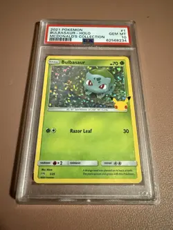 2021 Pokemon McDonald's Collection Gem Mint PSA 10 Bulbasaur Holo #1 - Image 1