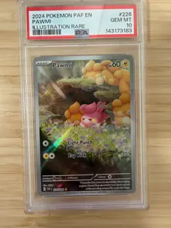 2024 POKEMON PAF EN PALDEAN FATES ILLUSTRATION RARE #226 PAWMI PSA 10 Gem Mint - Image 1
