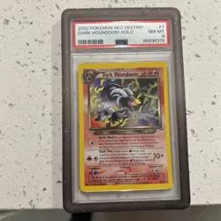 2002 POKEMON NEO DESTINY #7 DARK HOUNDOOM-HOLO PSA 8 WITH GUARD - Image 1