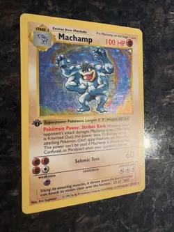 Pokemon TCG Machamp Holo Rare 1st Edition Shadowless Base Set - Image 4