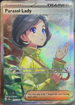 Parasol Lady Special Illustration Rare - 255/182 - Paradox Rift Pokemon 2023 - Image 1