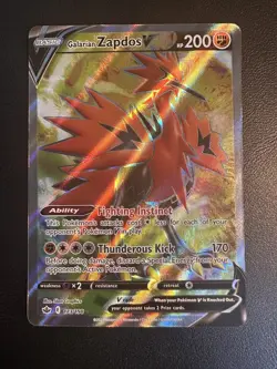 Galarian Zapdos V Full Art Ultra Rare - 173/198 Chilling Reign - Image 1
