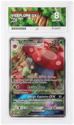 Pokemon Vileplume GX TCG Sun & Moon Cosmic Eclipse Full Art Ultra Rare ACE 8 - Image 1