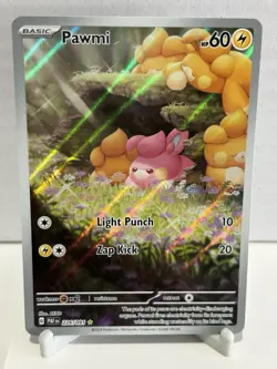 Pawmi 226/091 - Illustration Art Rare - Paldean Fates - M/NM - Pokemon Card - Image 1