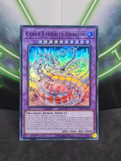 Yugioh Cyber Eternity Dragon LDS2-EN033 Purple Ultra Rare 1st Edition NM - Image 1