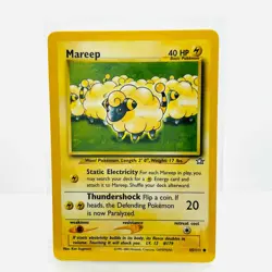 Pokemon Mareep 65/111 Neo Genesis Unlimited WOTC Pokemon Common Card NM-MT - Image 1