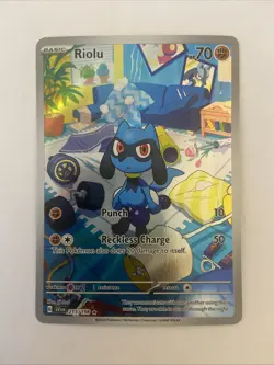 Pokemon TCG Riolu Illustration Rare Card #215/198 Scarlet & Violet - Image 1