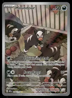 Pokemon Cards Houndour 204/197 Obsidian Flames Illustration Rare NM - Image 1