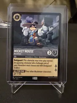 Disney Lorcana GenCon 2023 Exclusive: Mickey Mouse Musketeer Promo Card | Mint - Image 1