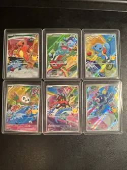 Pokemon TCG First Partner Illustration Collection Series 1 , 6 Card Promo Lot - Image 1