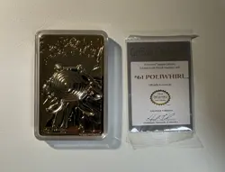 Pokemon 1999 Special Edition Burger King Gold Plated Card Poliwhirl MINT W CASE - Image 1