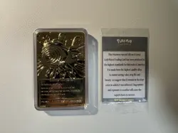 Pokemon 1999 Special Edition Burger King Gold Plated Card Poliwhirl MINT W CASE - Image 2