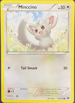 Minccino 87/124 Common - Pokemon XY Fates Collide Card | LP - Image 1