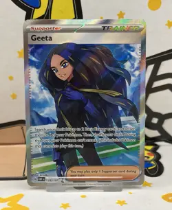 Pokemon - Geeta - 218/197 - SV Obsidian Flames - Full Art Trainer Card - Image 1