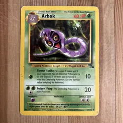 Arbok 31/62 Uncommon Fossil Unlimited Pokemon TCG Card HP 1999 Vintage WOTC - Image 1