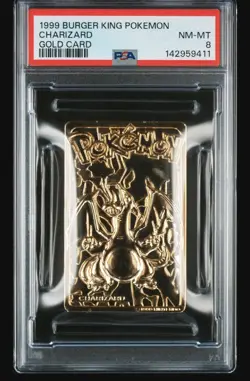 Pokemon 1999 Burger King Trading Cards 23K Gold-Plated. With ball and box - Image 1