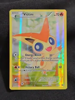 Pokemon TCG Victini Full Art Holo Black Star Promo Card XY117 - Image 1