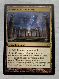 1x Nykthos, Shrine to Nyx Light Play, English Theros MTG Magic - Image 1