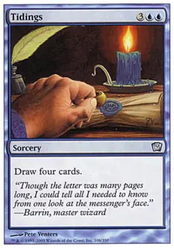 Tidings -Foil Light Play MTG 9th Edition - Image 1