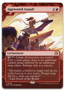 Aggravated Assault #39 (NM) Wilds of Eldraine WOT Magic MTG pack fresh - Image 1
