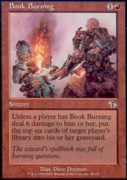 Book Burning -Foil Medium Play MTG Judgment - Image 1