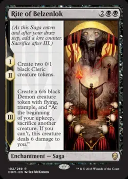 Rite of Belzenlok -Foil Near Mint MTG Dominaria - Image 1